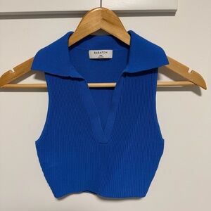 Babaton Sculpt Knit Polo Crop Top